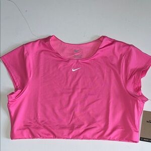 Nike Swim Shirt Women's XL Cropped Swim Top   Pink NESSG231 $61